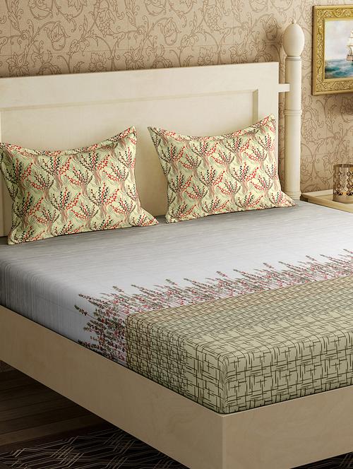 cotton double bedsheet super king size with 2 pillow cover - 17428385 - Very Small Image - 1