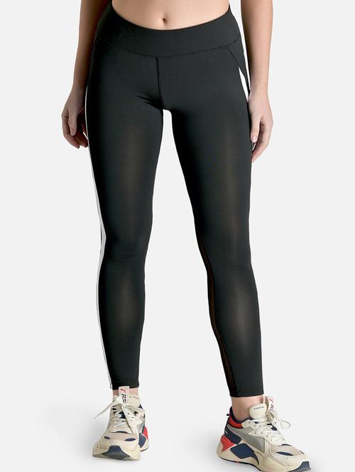 mesh panel poly spandex legging - 17430033 - Very Small Image - 1