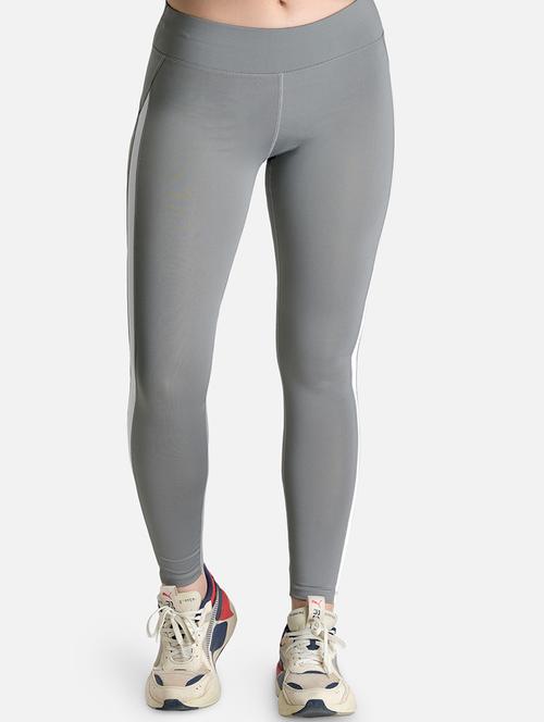 mesh panel poly spandex legging - 17430035 - Very Small Image - 1