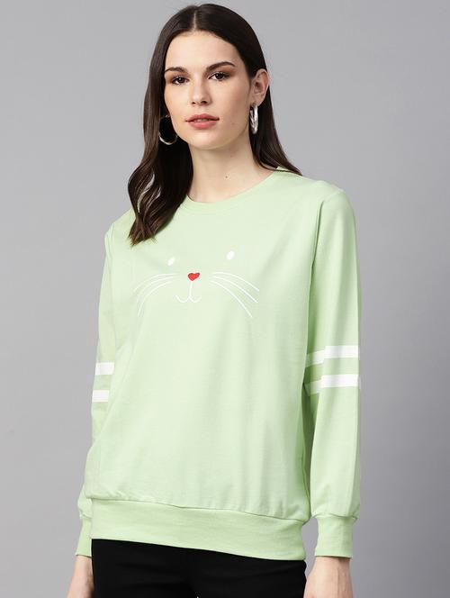 women placement print long sleeve sweatshirt - 17431572 - Very Small Image - 1