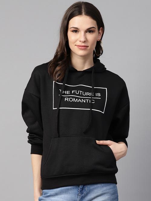 hooded neck quirky text sweatshirt - 17431578 - Very Small Image - 1