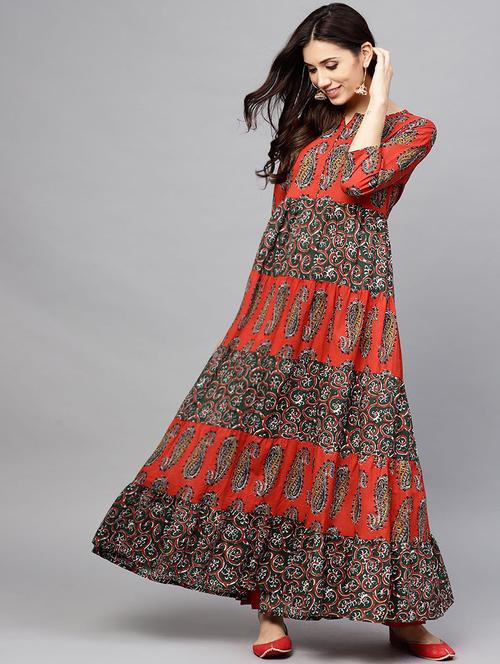printed anarkali kurta - 17433967 - Very Small Image - 1