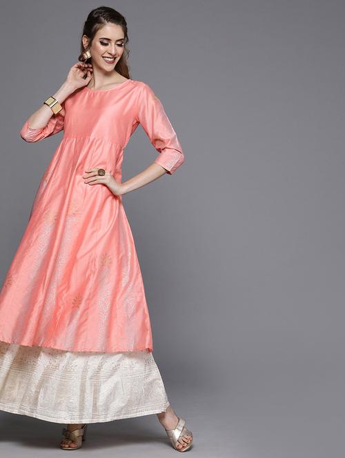 floral anarkali kurta - 17434052 - Very Small Image - 1