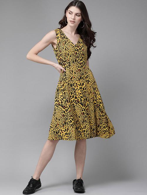 animal print flared dress  - 17434399 - Very Small Image - 1
