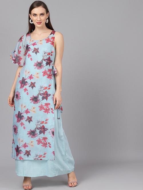 single sleeved floral maxi dress - 17434407 - Very Small Image - 1