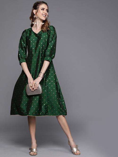 v neck embellished a-line dress  - 17434584 - Very Small Image - 1