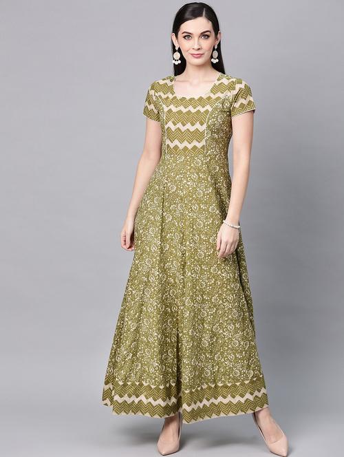 printed maxi ethnic dress - 17434722 - Very Small Image - 1