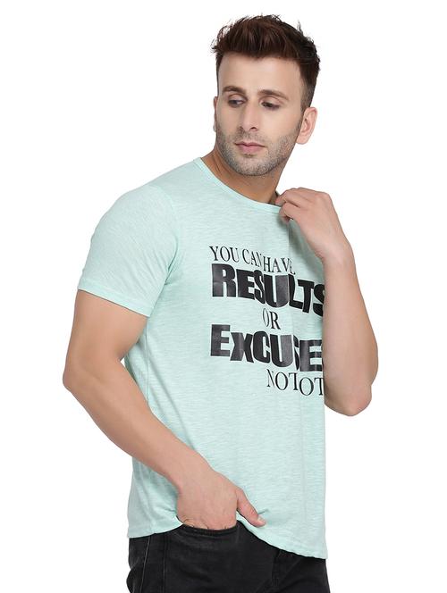 sea green chest print t-shirt - 17434852 - Very Small Image - 1