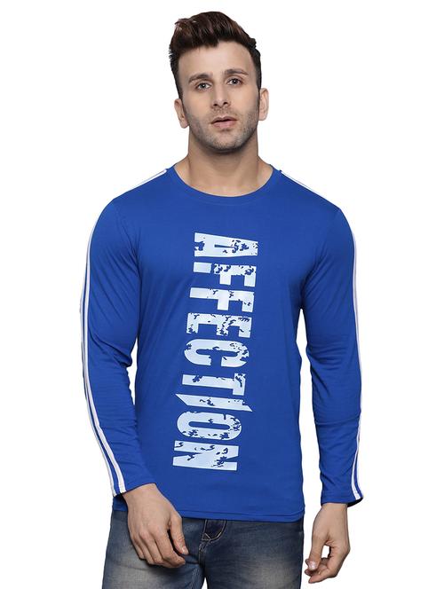 blue typographic print taped t-shirt - 17434860 - Very Small Image - 1