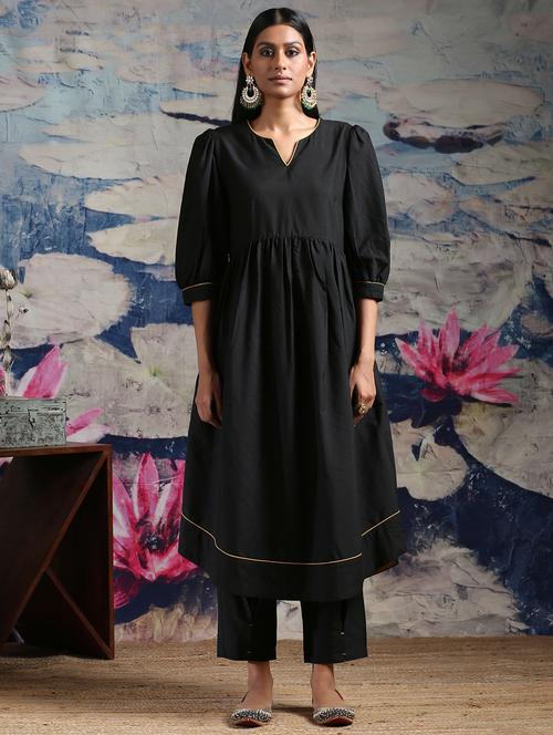 solid flared kurta - 17434873 - Very Small Image - 1