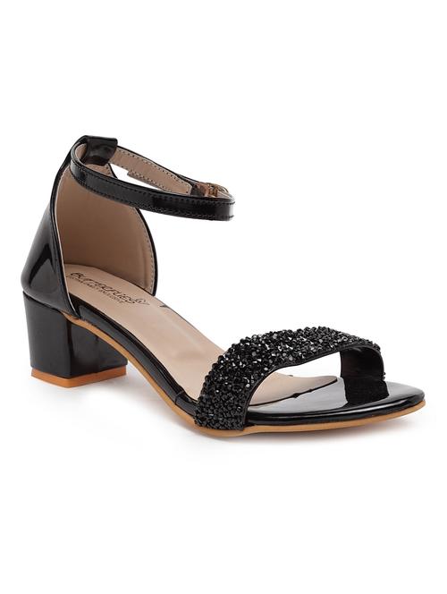 black pu ankle strap sandals - 17436062 - Very Small Image - 1