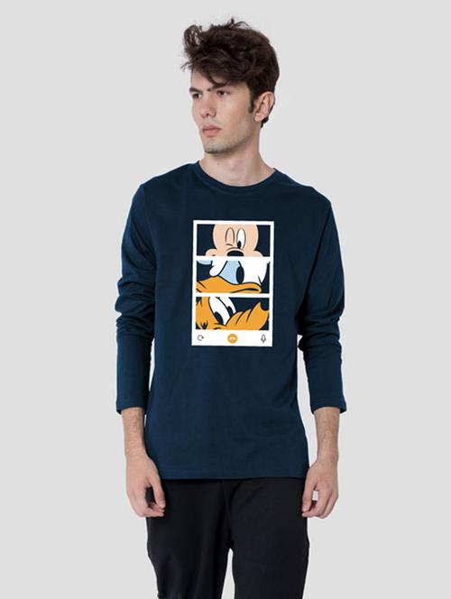 blue chest print t-shirt - 17436409 - Very Small Image - 1