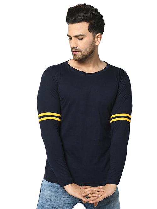 navy blue taped t-shirt - 17436912 - Very Small Image - 1