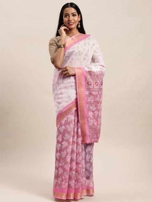 half & half woven saree - 17437701 - Very Small Image - 1