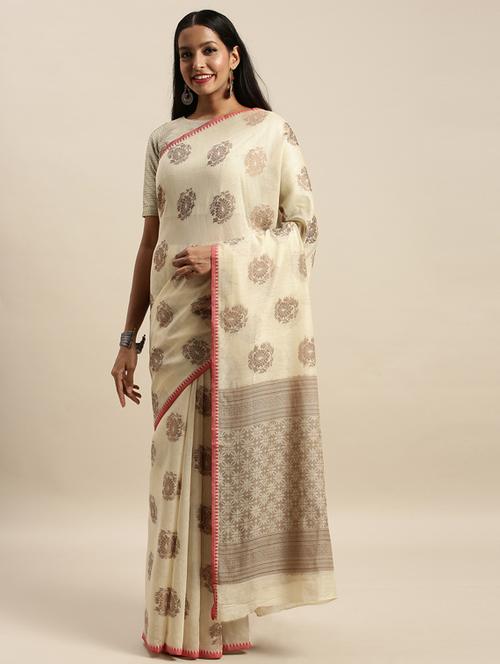 self design handloom saree - 17437707 - Very Small Image - 1