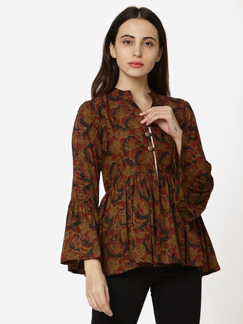 dark blue cotton regular tunic - 17438488 - Very Small Image - 1