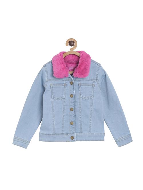 light blue cotton regular jackets & coat - 17438524 - Very Small Image - 1