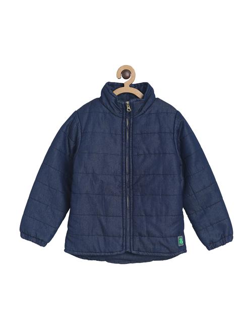 dark blue cotton regular jackets & coat - 17438529 - Very Small Image - 1