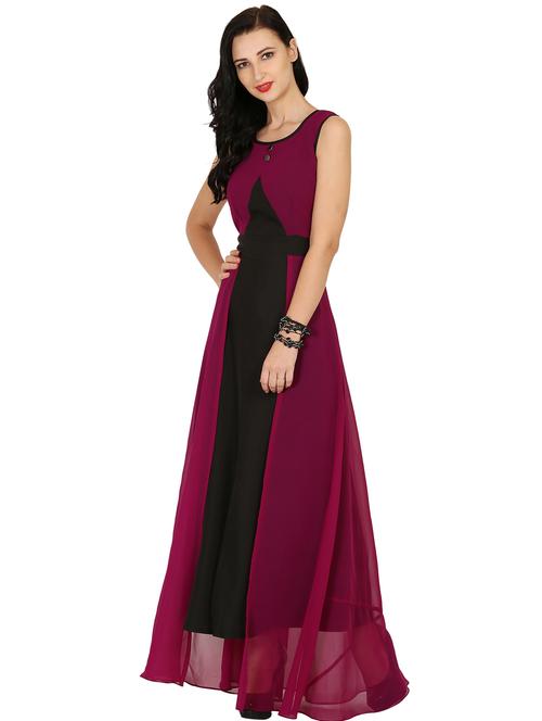 color block fit & flare dress - 17438848 - Very Small Image - 1