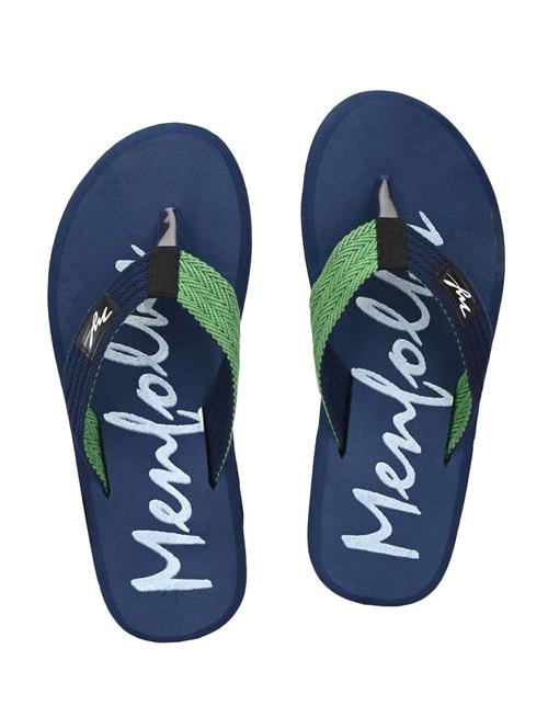 navy synthetic & mesh toe separator slippers - 17439701 - Very Small Image - 1