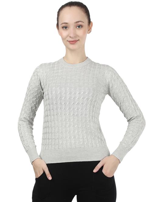 round neck woolen top  - 17439980 - Very Small Image - 1