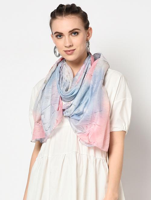 pink modal silk stole - 17440175 - Very Small Image - 1