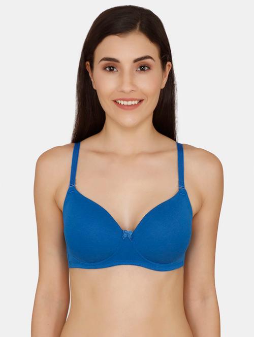 blue cotton tshirt bra - 17440974 - Very Small Image - 1
