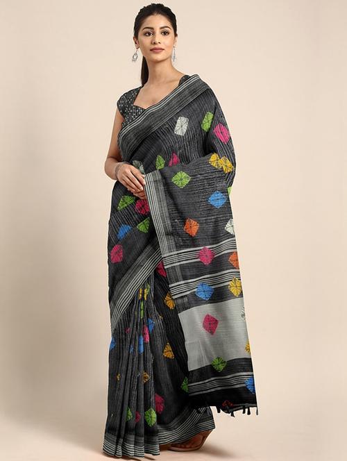 self design bhagalpuri saree with blouse - 17441726 - Very Small Image - 1