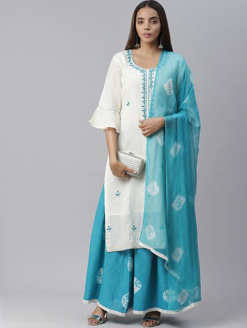 embroidered unstitched suit - 17441830 - Very Small Image - 1