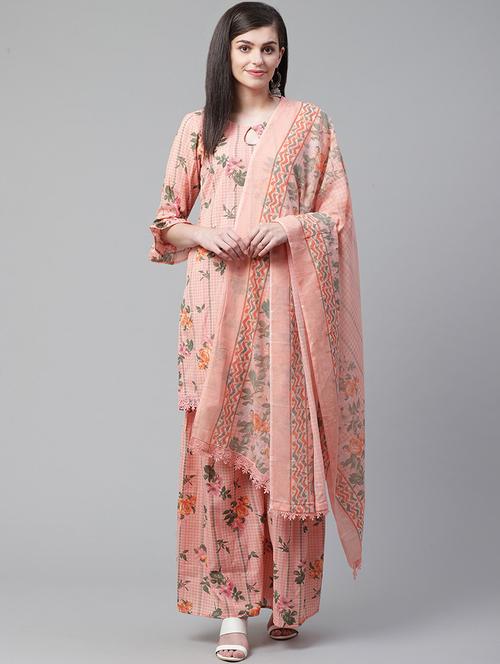 printed unstitched suit - 17441849 - Very Small Image - 1