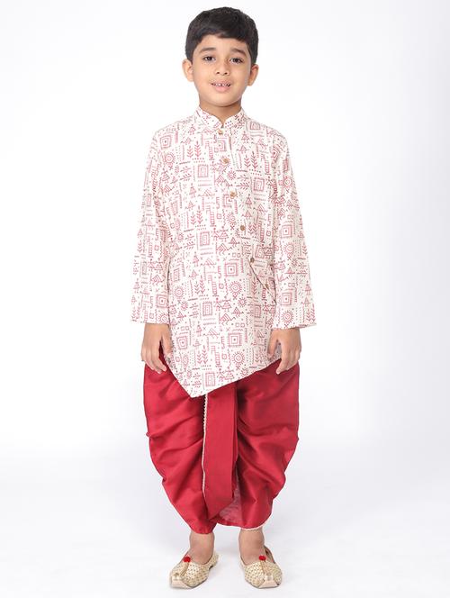 red cotton kurta set - 17442057 - Very Small Image - 1
