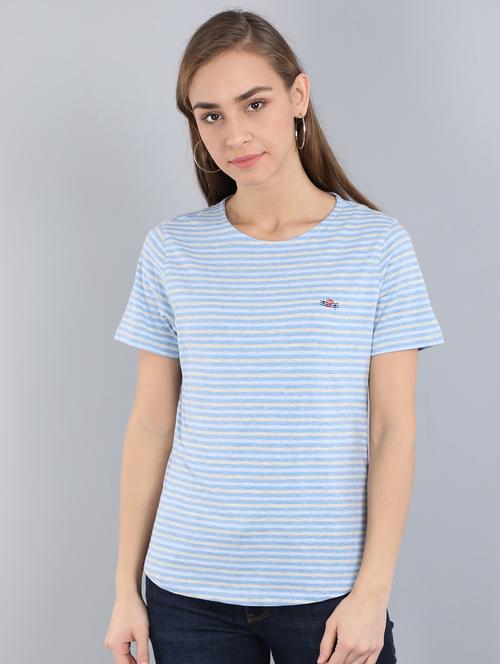 round neck striped tee  - 17444626 - Very Small Image - 1