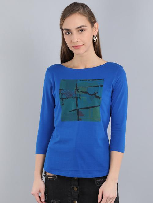 round neck printed tee  - 17444644 - Very Small Image - 1