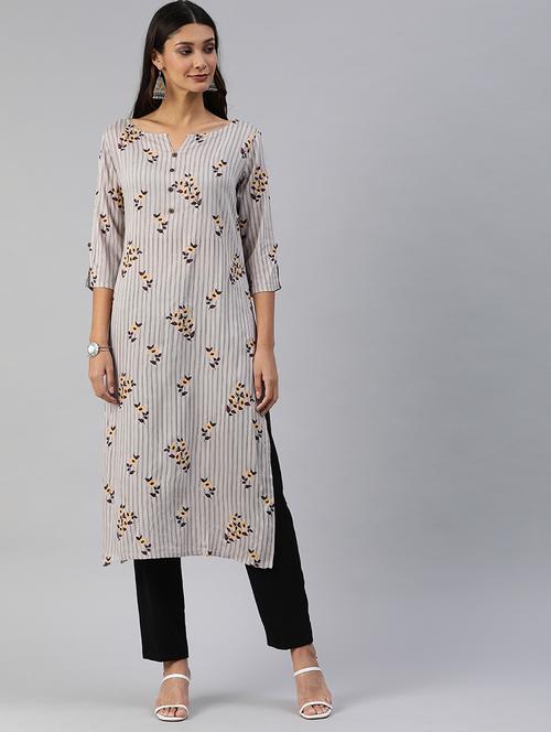 floral straight kurta - 17445060 - Very Small Image - 1