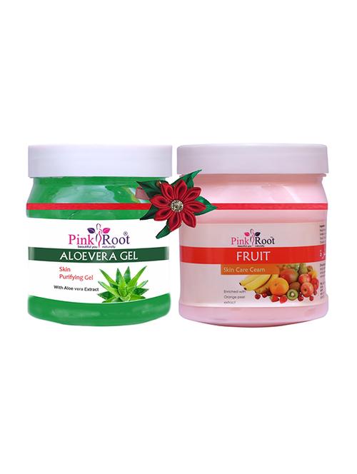 pink root aloe vera gel 500gm with foot spa cream 500gm - 17445497 - Very Small Image - 1