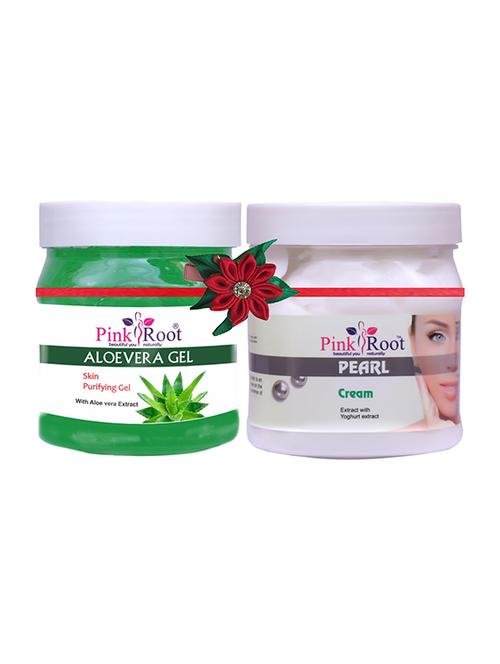 pink root aloe vera gel 500gm with papaya mask 500gm - 17445508 - Very Small Image - 1