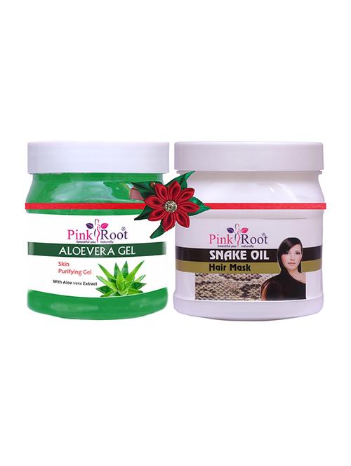 pink root aloe vera gel 500gm with sandal turmeric mask 500gm - 17445512 - Very Small Image - 1