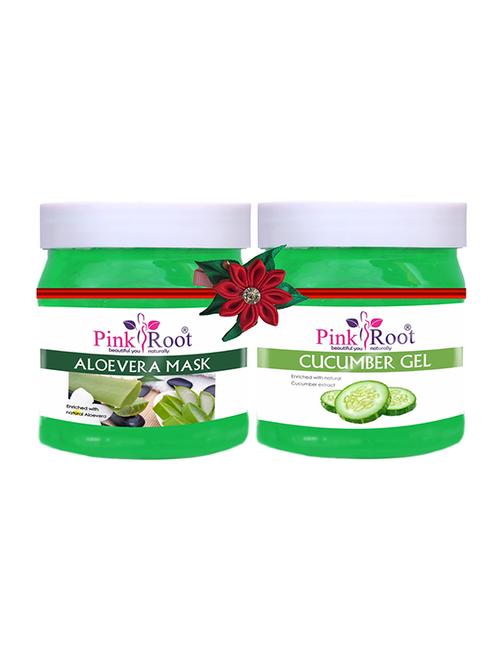 pink root aloe vera mask 500gm with cucumber cream 500gm - 17445518 - Very Small Image - 1