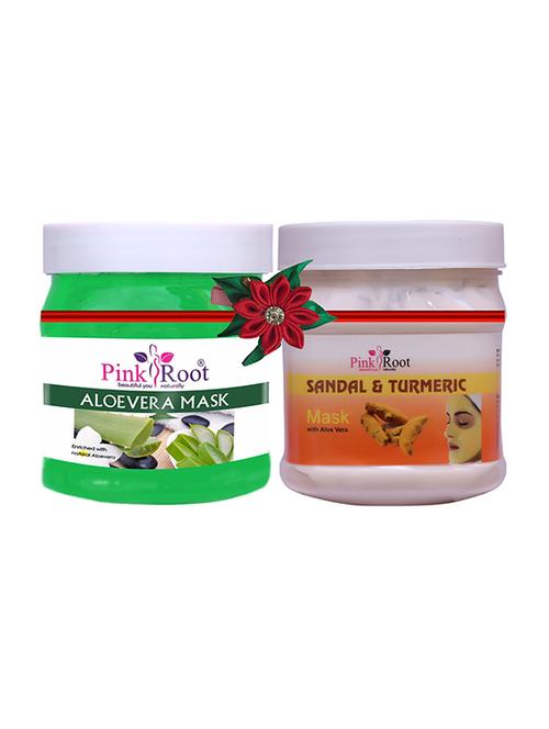 pink root aloe vera mask 500gm with pearl mask 500gm - 17445552 - Very Small Image - 1