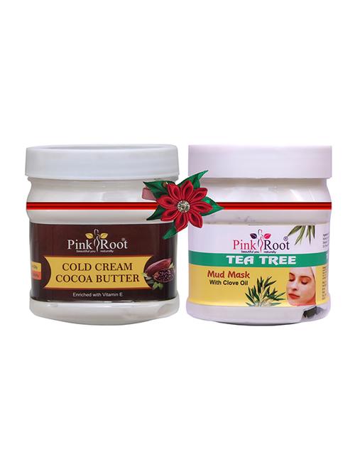 pink root cocoa butter cold cream 500gm with snake oil hair mask 500gm - 17445964 - Very Small Image - 1