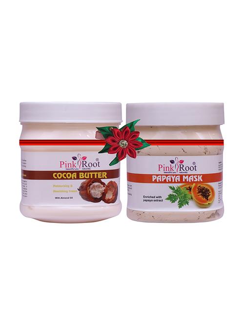 pink root cocoa butter cream 500gm with papaya gel 500gm - 17445985 - Very Small Image - 1