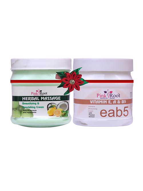 pink root herbal massage cream 500gm with tea tree mud mask 500gm - 17446252 - Very Small Image - 1