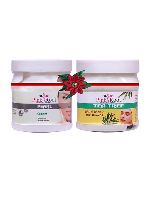 pink root pearl cream 500gm with snake oil hair mask 500gm - 17446314 - Very Small Image - 1