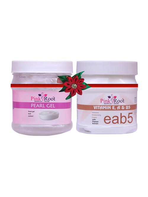 pink root pearl gel 500gm with tea tree mud mask 500gm - 17446322 - Very Small Image - 1
