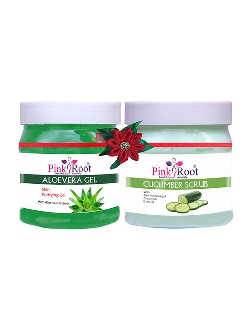 pink root aloe vera gel 500gm with aloevera gel scrub 500gm - 17446367 - Very Small Image - 1