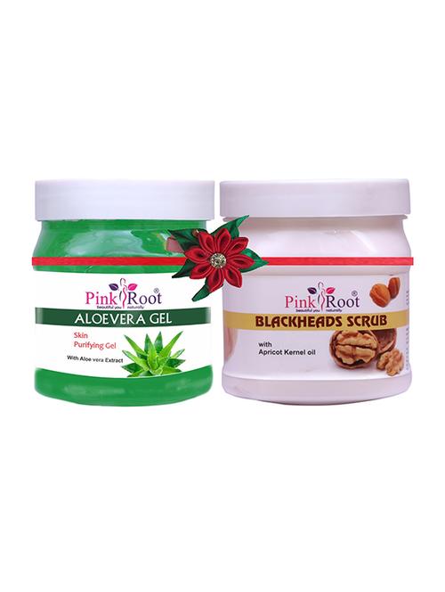 pink root aloe vera gel 500gm with apricot scrub 500gm - 17446370 - Very Small Image - 1