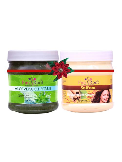 pink root aloe vera gel scrub 500gm with wine & beer scrub 500gm - 17446444 - Very Small Image - 1