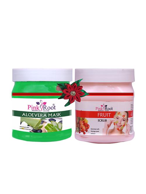 pink root aloe vera mask 500gm with foot scrub 500gm - 17446456 - Very Small Image - 1