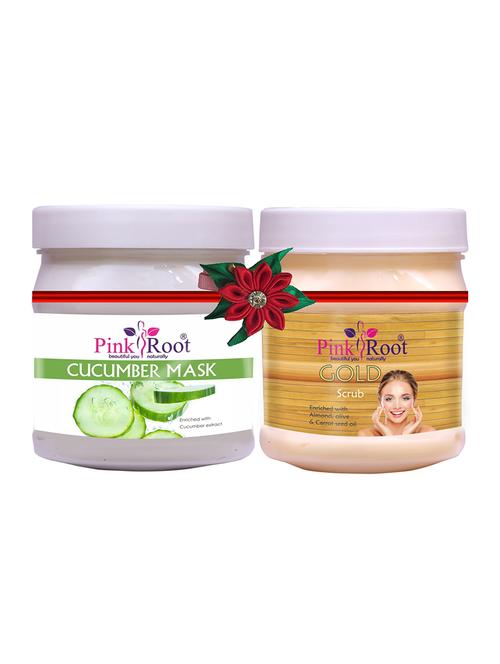 pink root cucumber mask 500gm with cucumber scrub 500gm - 17446504 - Very Small Image - 1