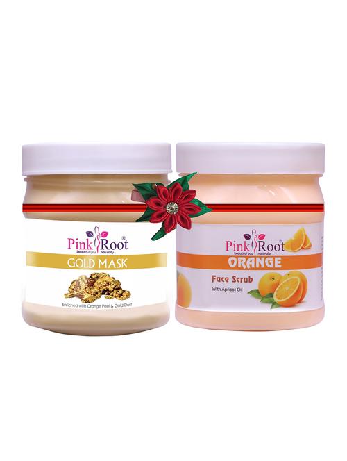 pink root gold mask 500gm with neem scrub 500gm - 17446627 - Very Small Image - 1